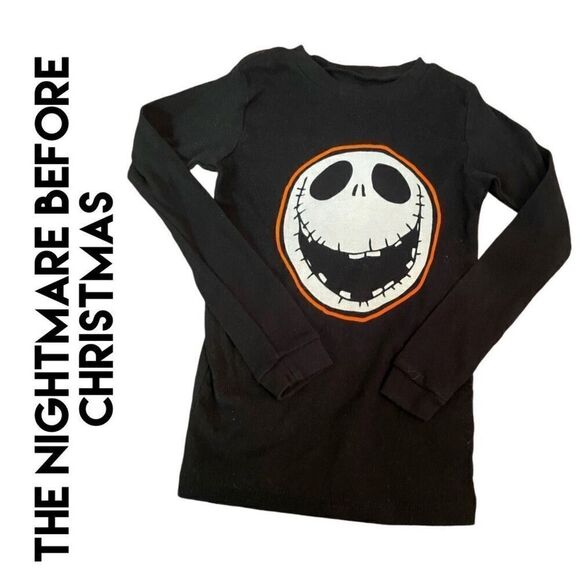 The Nightmare Before Christmas “Jack” Face Long Sleeve Black Shirt Size 8 (Boys) - Picture 1 of 6